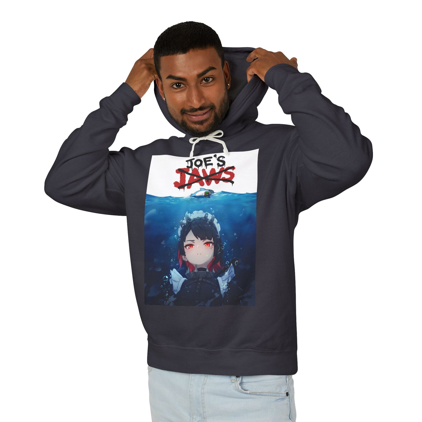 Shark Maid Ellen Joe Jaws Style – Surfacing from Depths Crossover Art Unisex Premium Hoodie