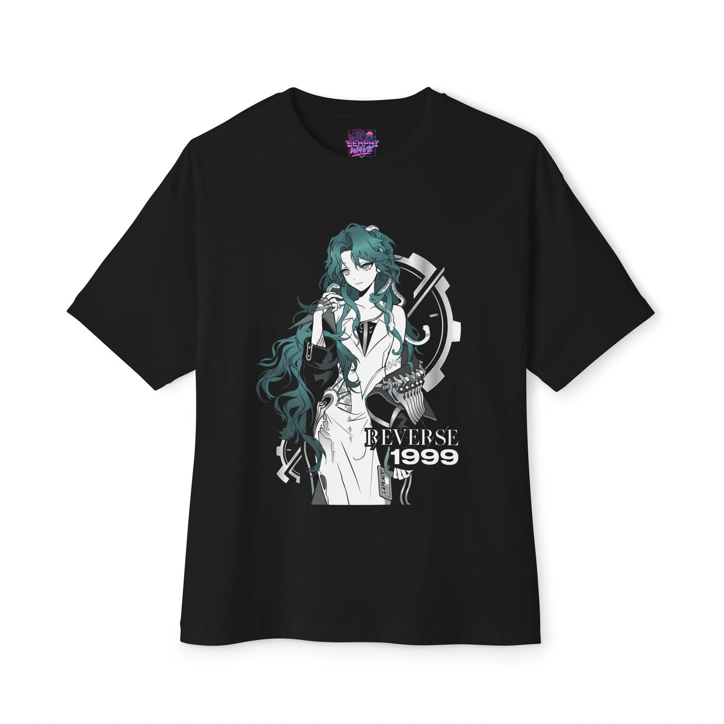 Hissabeth Reverse 1999 Silver Hair Snake Hair Portrait Premium Oversized Unisex T-Shirt