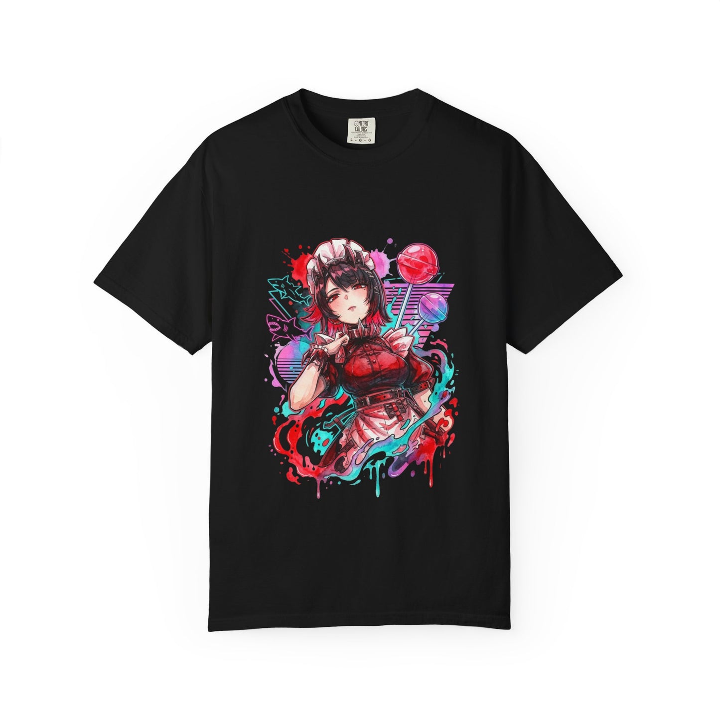 Ellen Joe ZZZ Black Red Outfit Shark Tail Portrait Premium T-Shirt