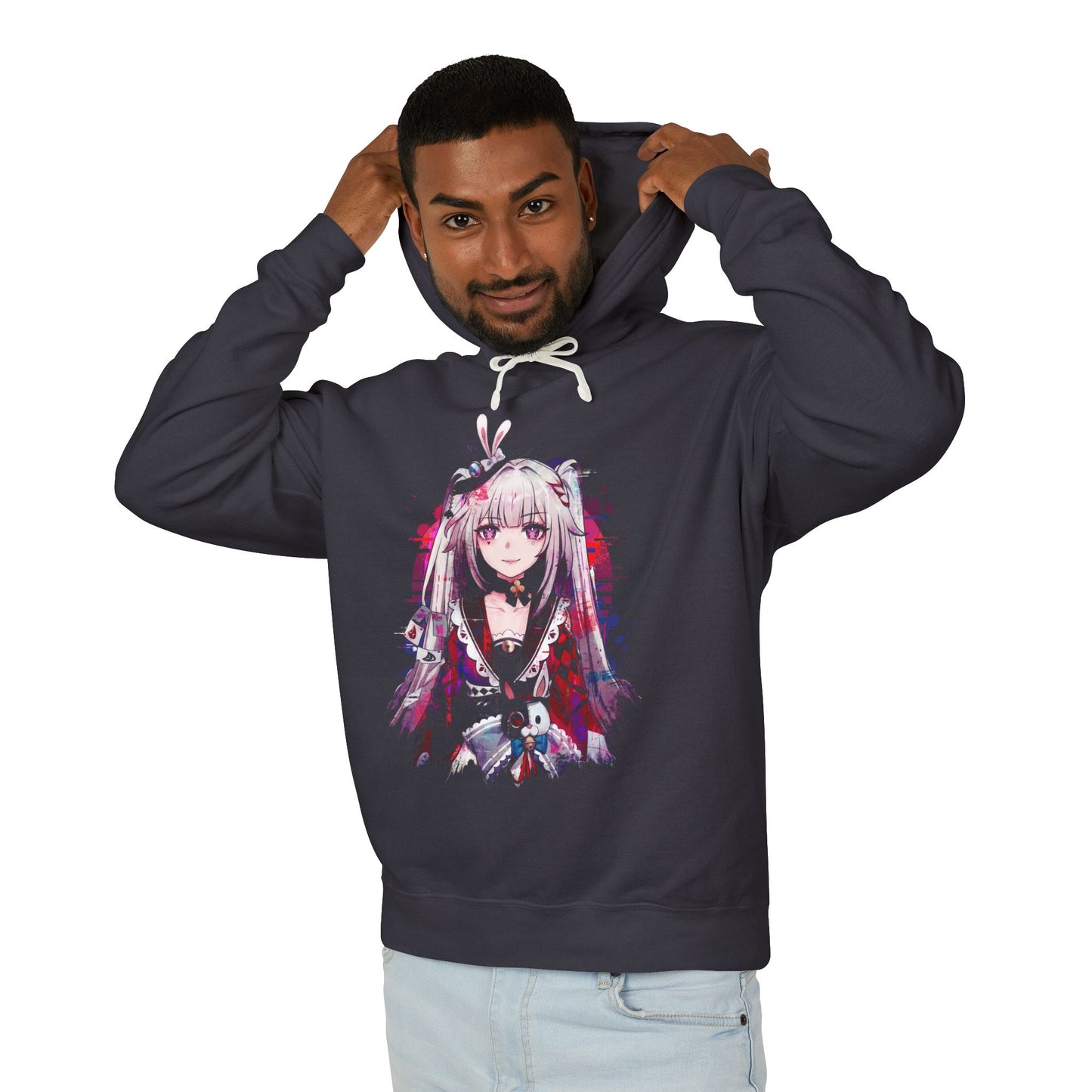 Sparxie HSR Neon Lightning Motifs Black Leather Aesthetic Unisex Premium Hoodie