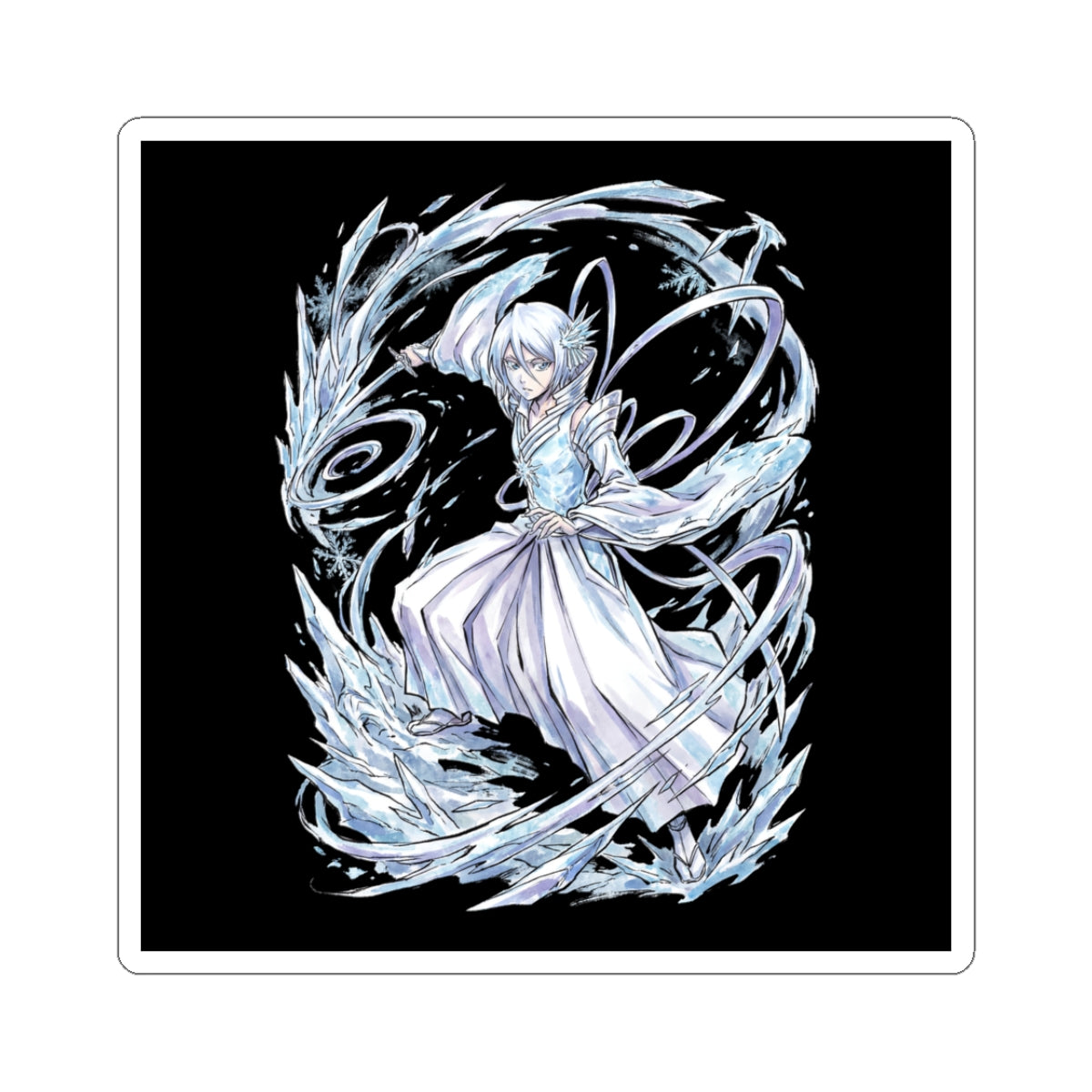 Bleach Rukia Kuchiki Sode no Shirayuki Ice Warrior Sticker