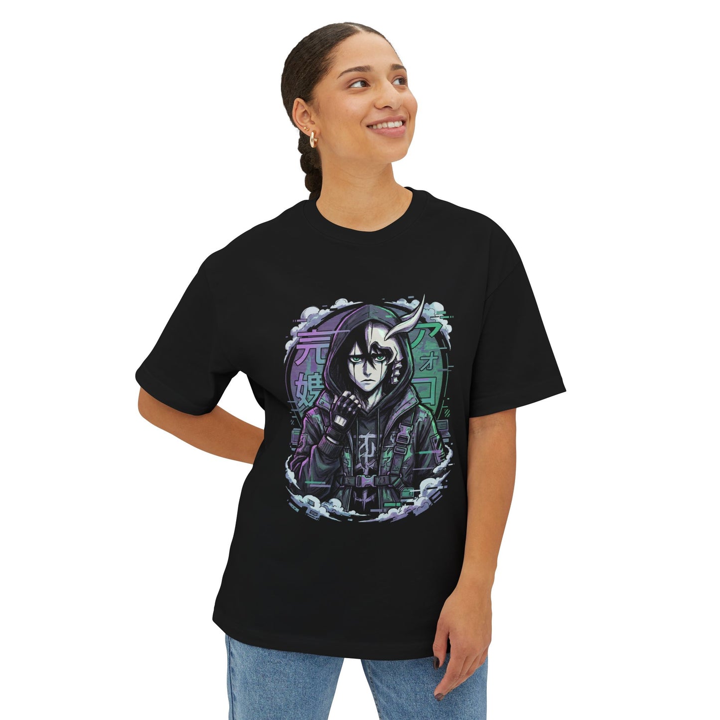 Bleach Ulquiorra: Green Slitted Eyes Icon Premium Oversized Unisex T-Shirt