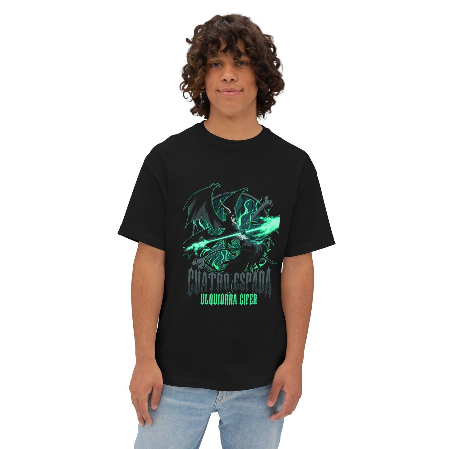 Bleach Ulquiorra: Green Slitted Eyes Icon Premium Oversized Unisex T-Shirt