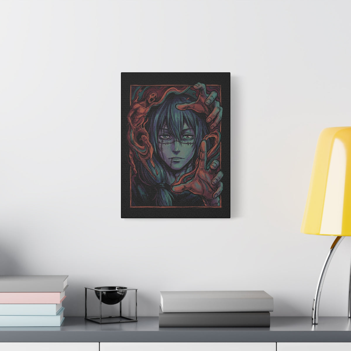 Jujutsu Kaisen Mahito Patchwork Face Canvas Print