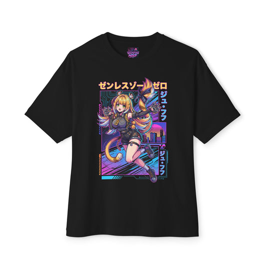 Synthwave Retro Ju Fufu Zenless Zone Zero Art Premium Oversized Unisex T-Shirt