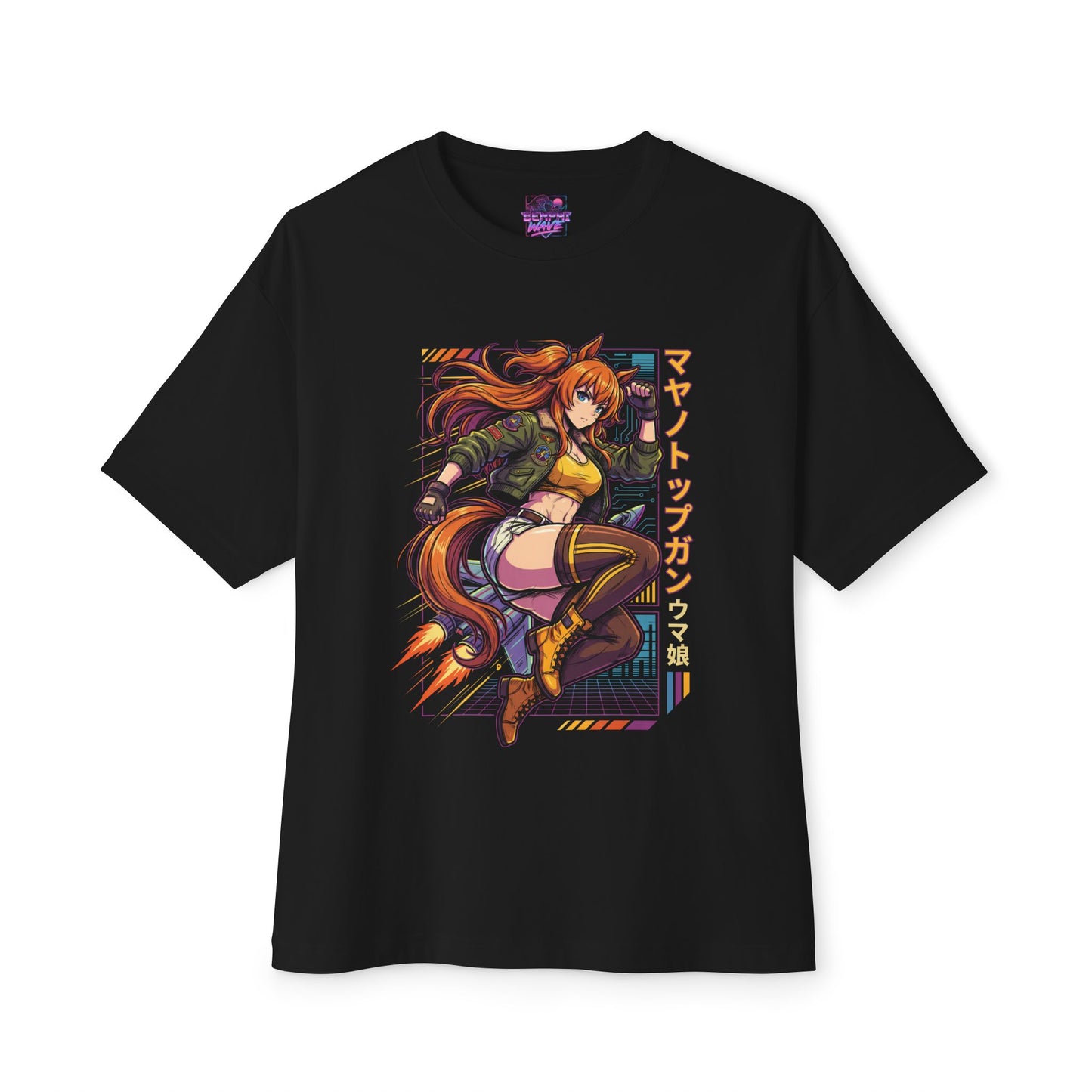 Mayano Top Gun Umamusume: Aviation Ace Horse Girl Premium Oversized Unisex T-Shirt