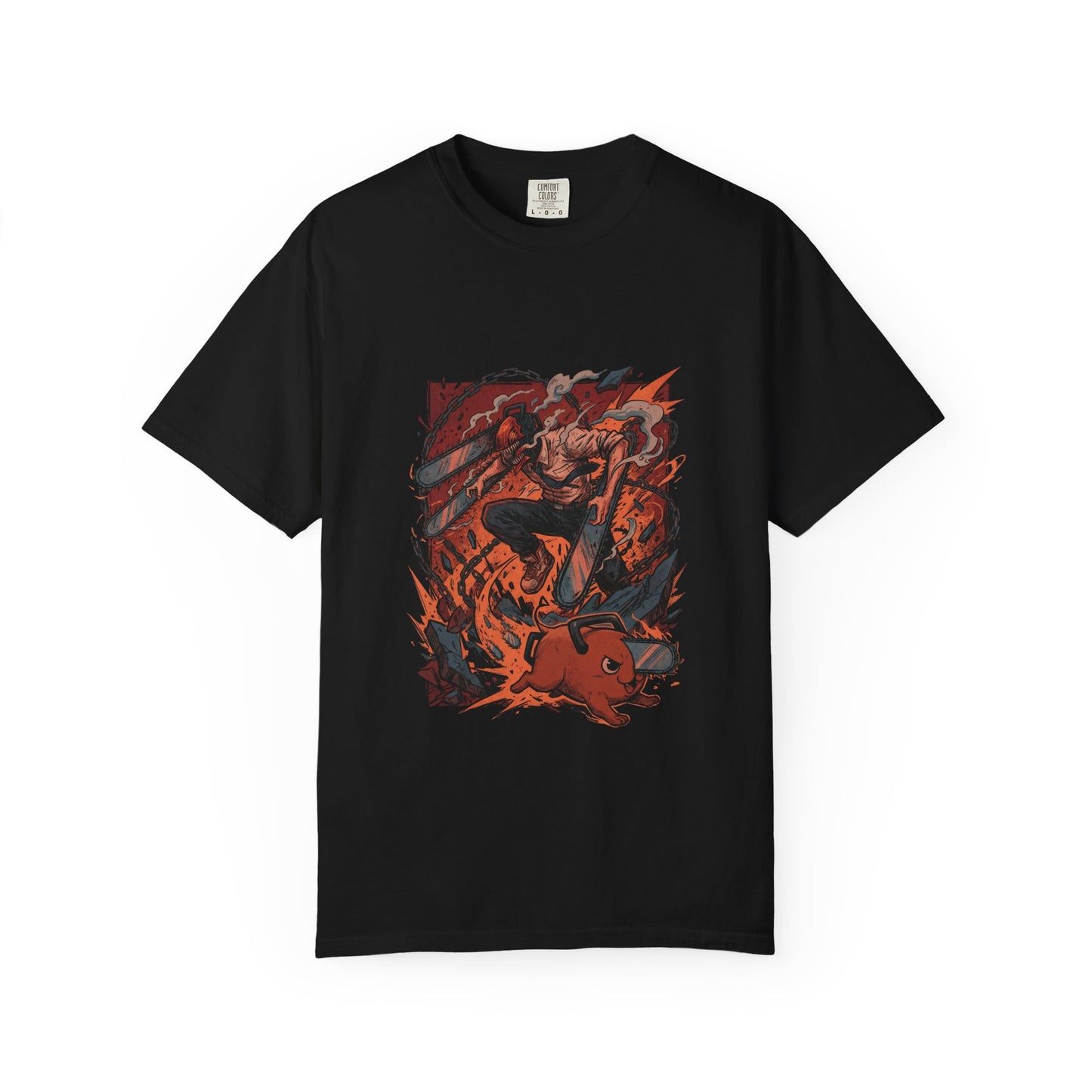 Chainsaw Man Denji Chainsaw Head Pull Cord Devil Hunter Design Premium T-Shirt