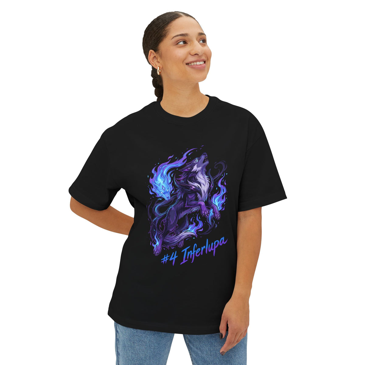 Inferlupa Aniimo Elemental Burst Creature Art - Oversized Premium Tee