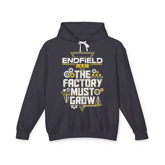 Arknights Endfield The Factory Must Grow Meme Factory Expansion Automation Endless Build Unisex Premium Hoodie