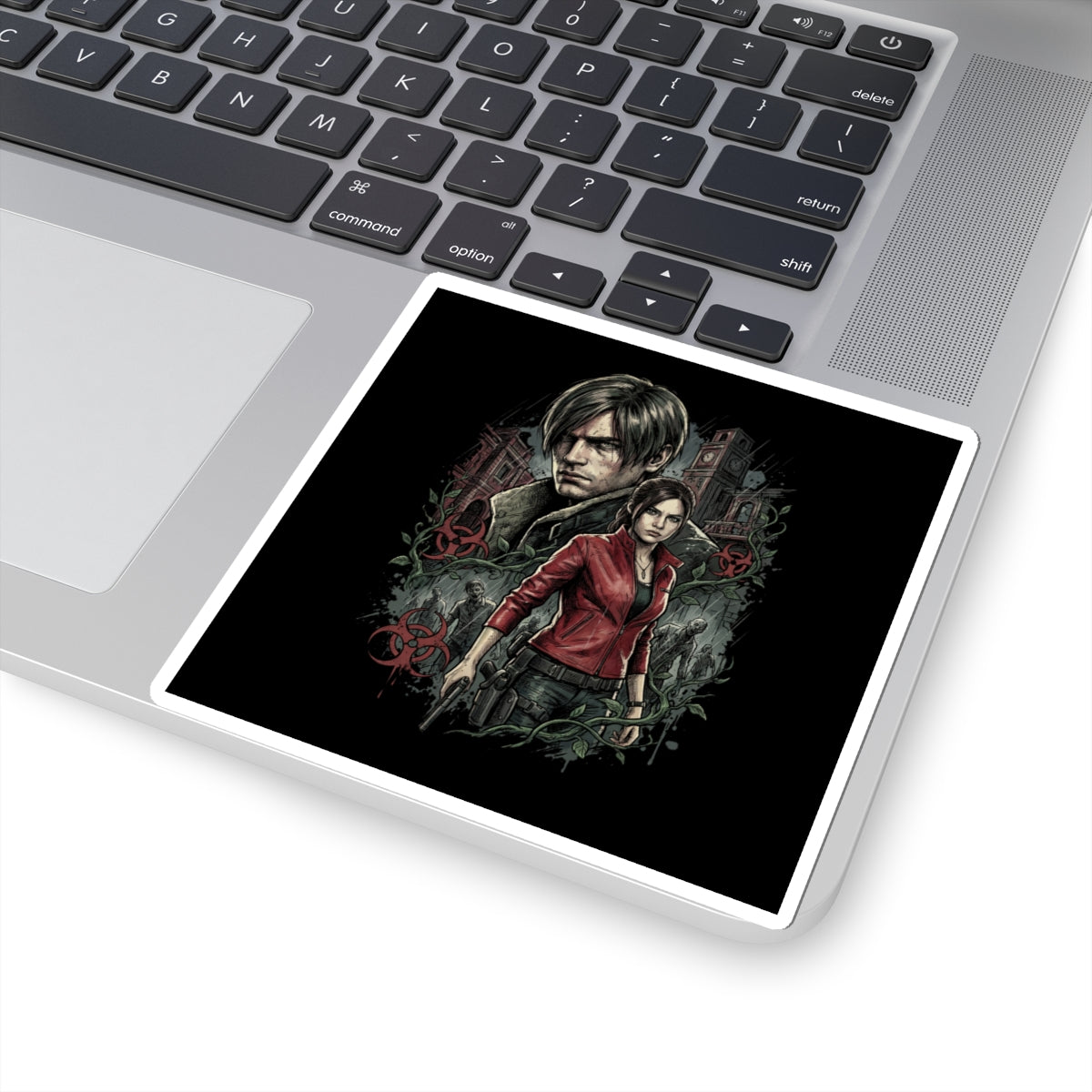 Resident Evil 2 Leon Kennedy and Claire Raccoon City Biohazard Sticker