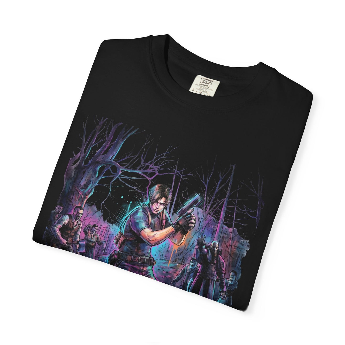 Resident Evil 1996 Original Mansion Zombie Retro Box Art Fan Illustration Premium T-Shirt