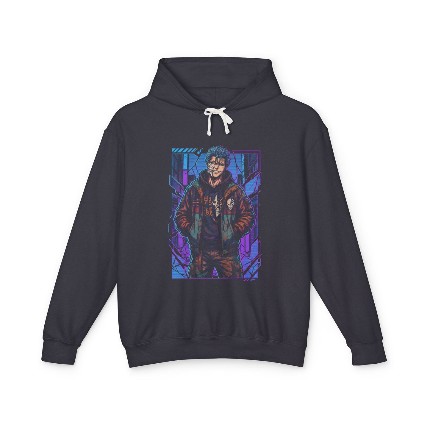 Bleach Grimmjow Jaegerjaquez Casual Streetwear Vaporwave Neon Design Unisex Premium Hoodie