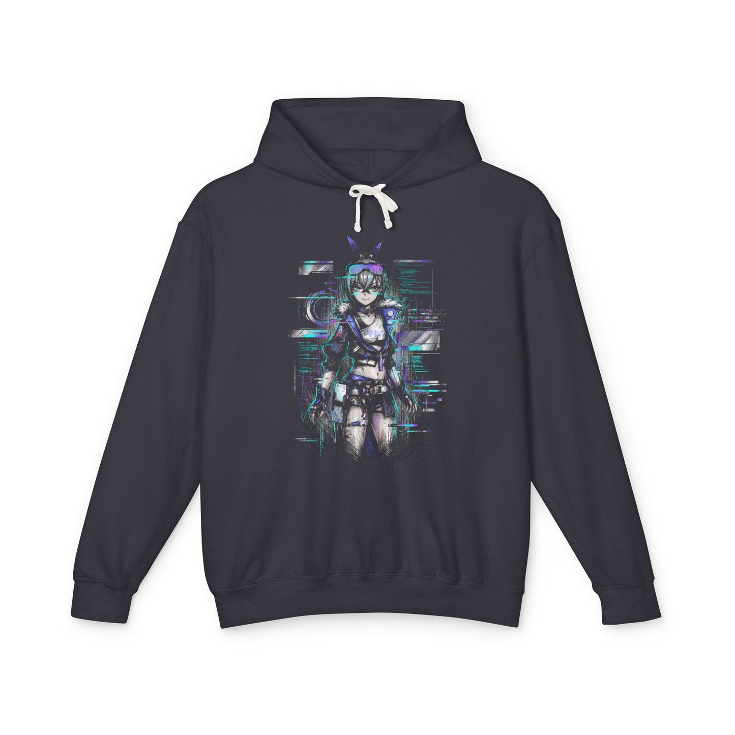 Silver Wolf HSR Silver Hair Purple Tips Headset Lollipop Portrait Unisex Premium Hoodie