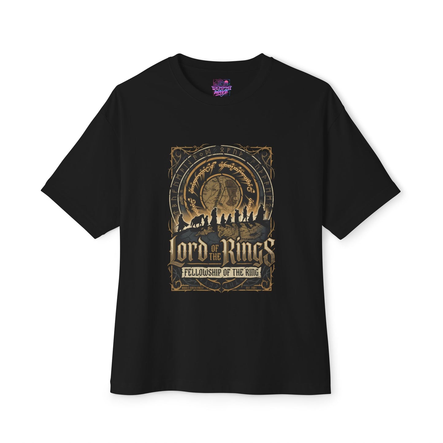 Lord of the Rings Movie Trilogy: Legendary Saga Art Premium Oversized Unisex T-Shirt