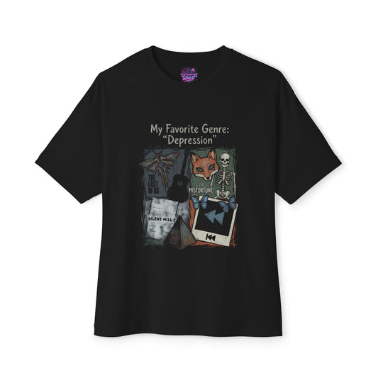 Depression Core Misfortune – Silent Hill Fog & Undertale Souls Dark Art Premium Oversized Unisex T-Shirt