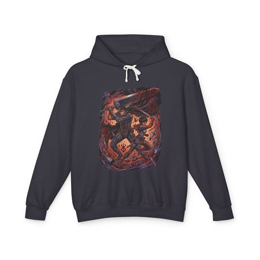 Berserk Guts & Casca Rage Warrior Design Unisex Premium Hoodie