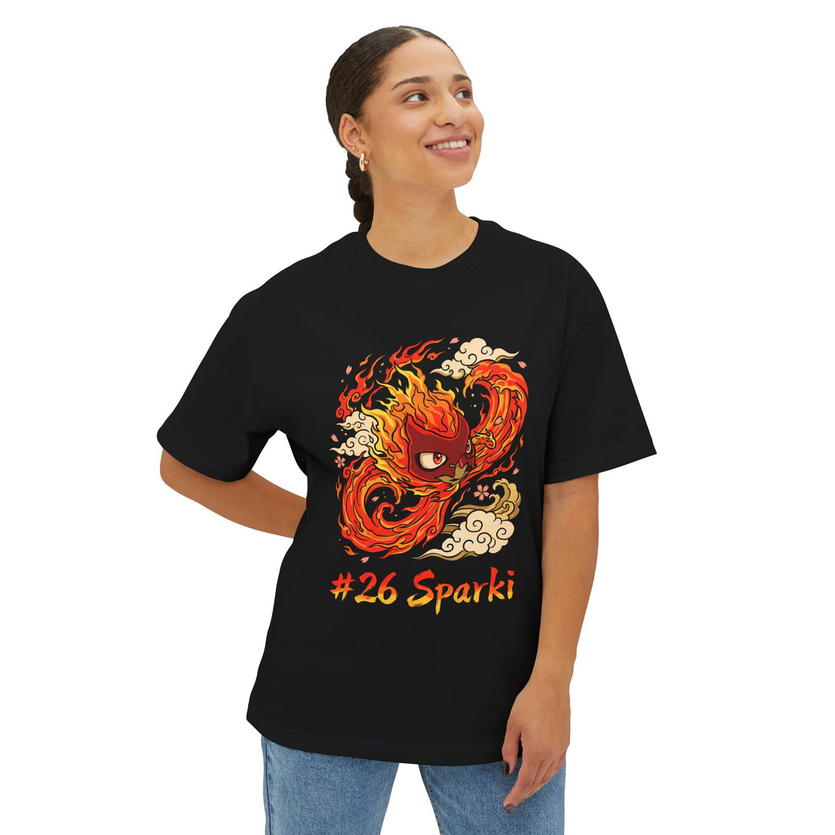 Sparki Aniimo Ukiyo-e Creature Art - Oversized Premium Tee