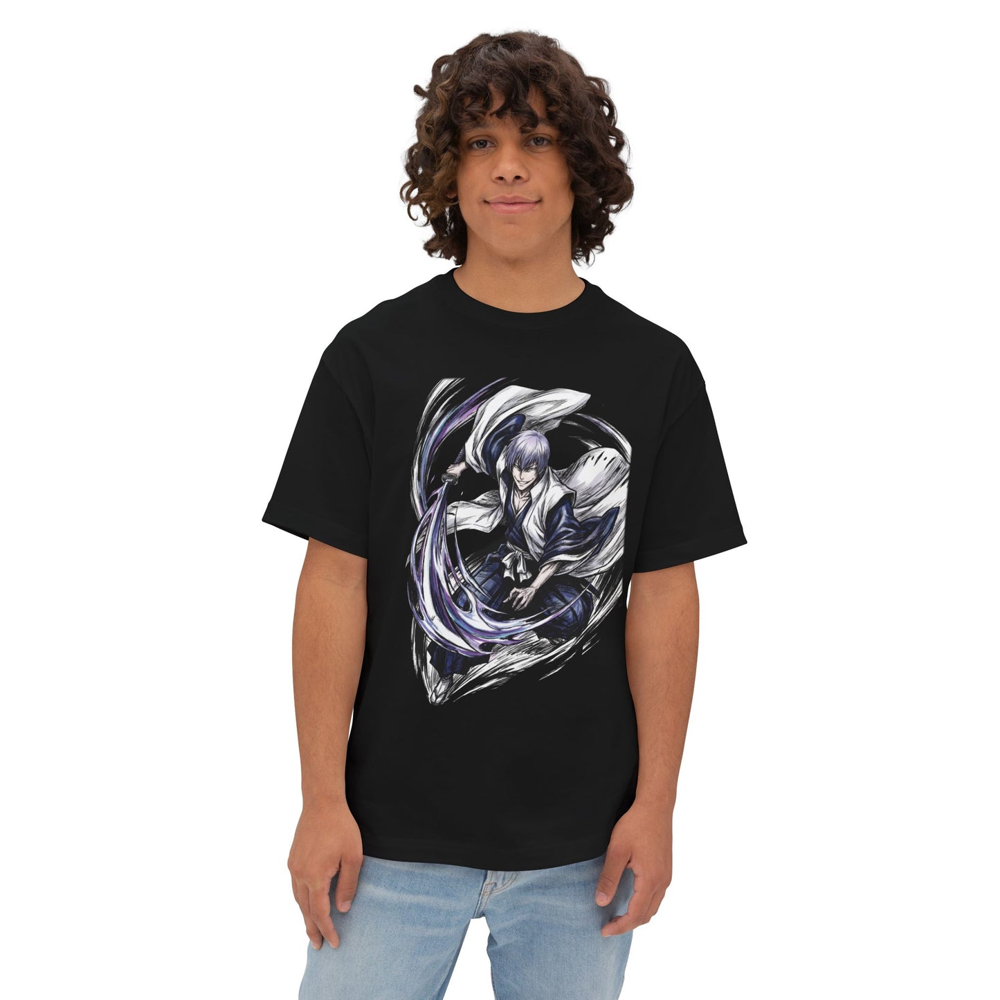 Gin Ichimaru Bleach 3rd Division Captain Fan Art Premium Oversized Unisex T-Shirt