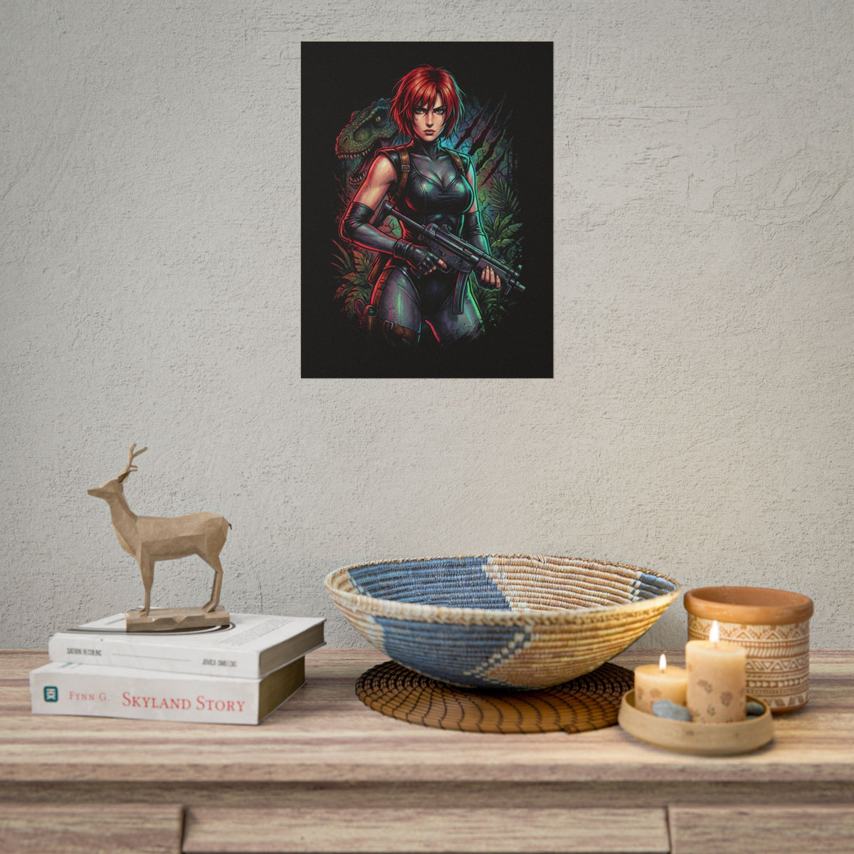 Dino Crisis Regina Red Hair Tactical Gear Portrait Poster