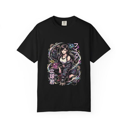 Final Fantasy VII Tifa Lockhart Remake Rebirth Crop Top Gloves Design Premium T-Shirt