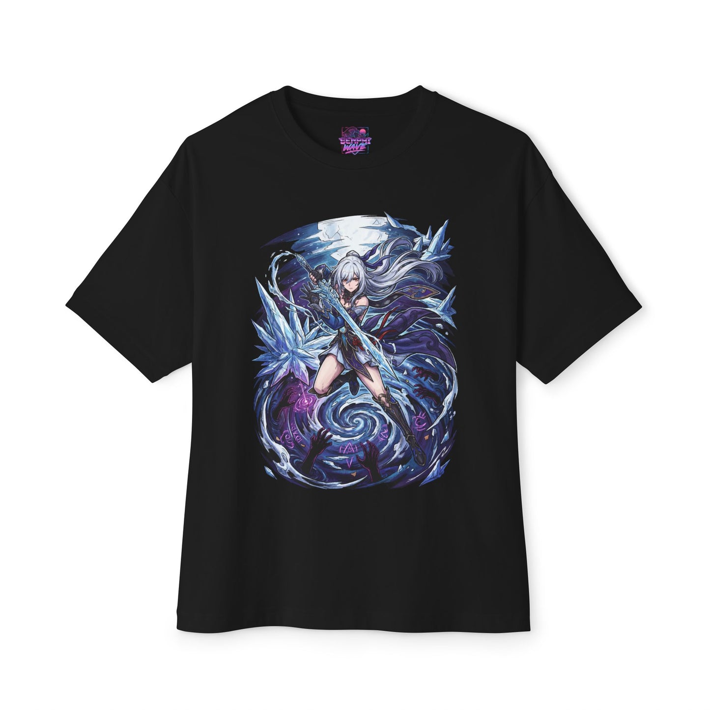 Jingliu HSR: Pale Skin Magenta Eyes Swordmaster Premium Oversized Unisex T-Shirt