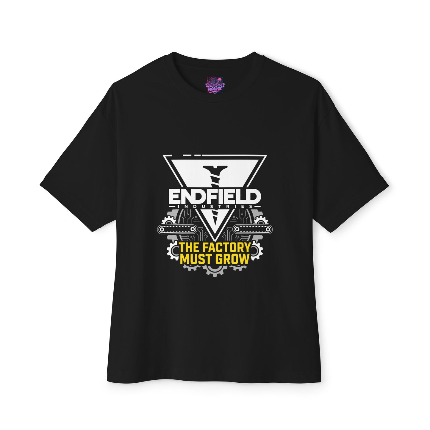 Endfield Arknights Factory Must Grow Meme Pixel Factory Builder Retro Infinite Build Premium Oversized Unisex T-Shirt