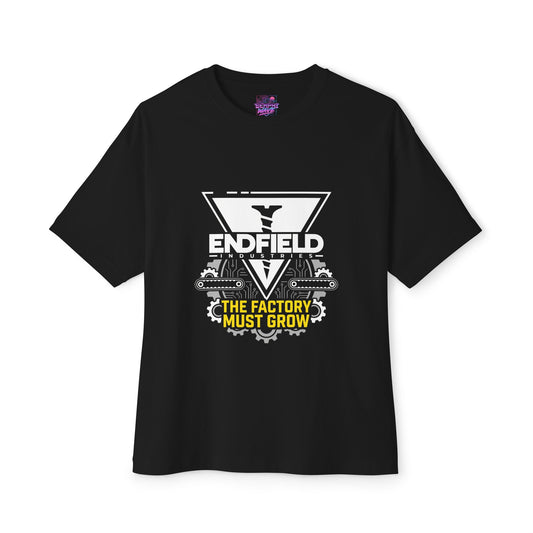 Endfield Arknights Factory Must Grow Meme Pixel Factory Builder Retro Infinite Build Premium Oversized Unisex T-Shirt