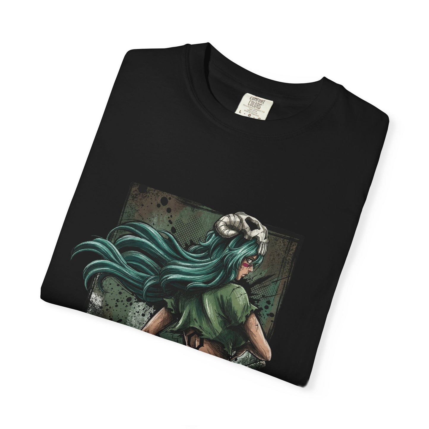 Hazel Eyed Espada Fighter Art – Curved Horn Mask Adult Transformation Style Premium T-Shirt