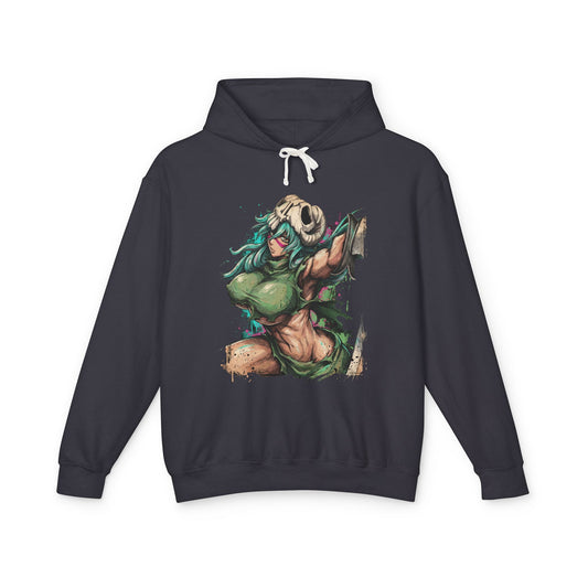 Nelliel Green Hair Arrancar Warrior Nelliel Tu Gamuza Brave Souls Parasol Unisex Premium Hoodie