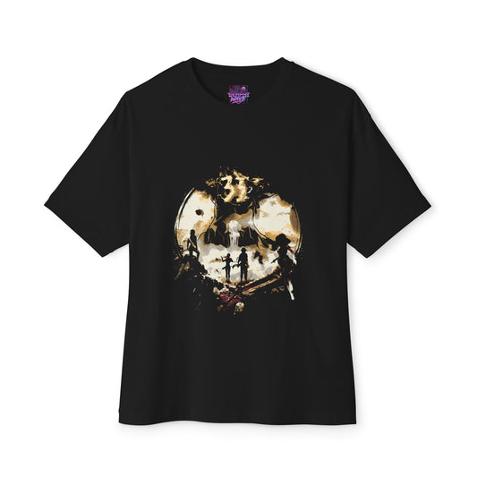 Golden Expedition 33: Red Gommage Street Fashion Legend Facing the Paintress Premium Oversized Unisex T-Shirt