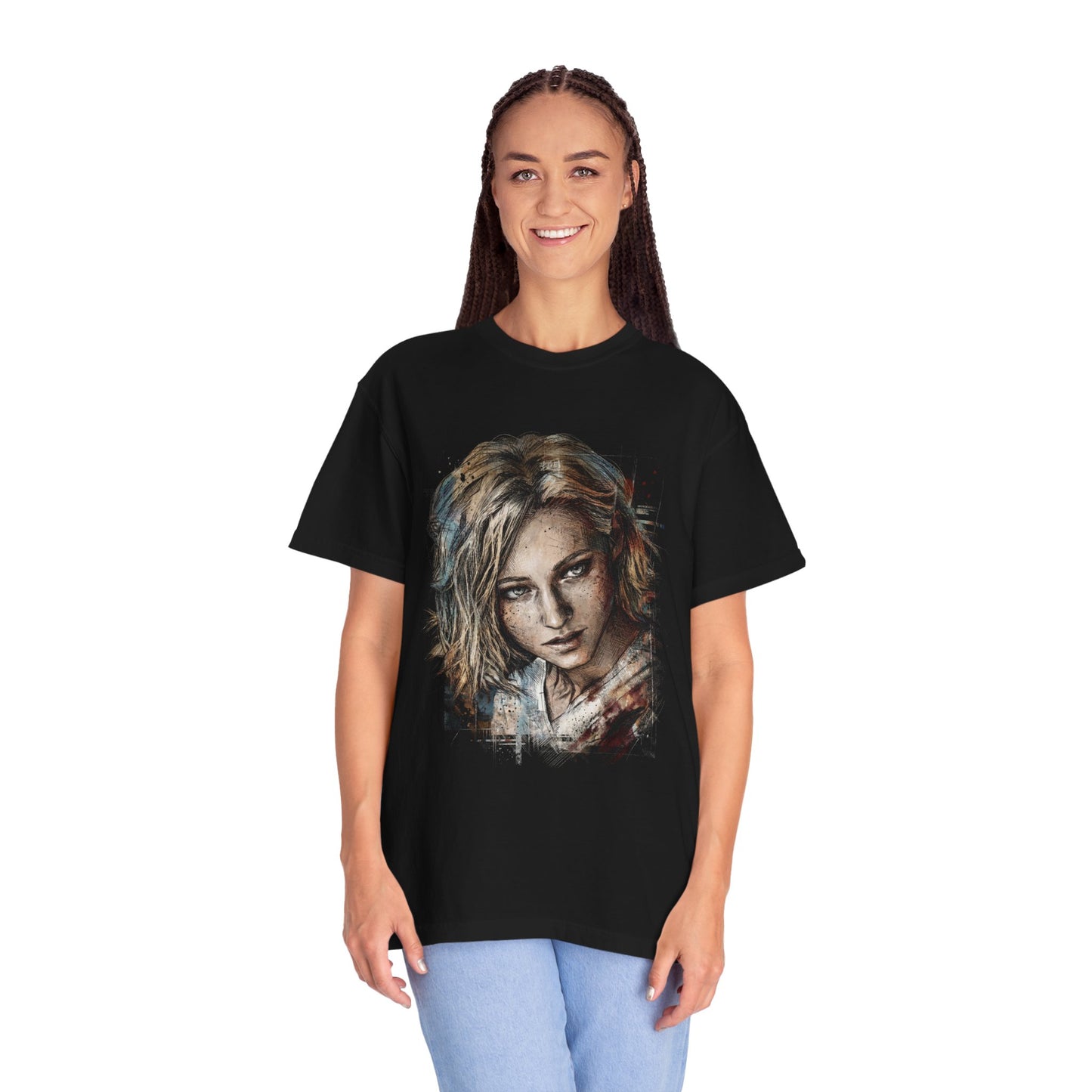 RE9 Grace Ashcroft Wrenwood Hotel Mystery Investigator Portrait Premium T-Shirt