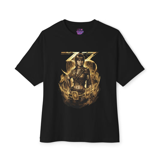 Clair Obscur Sciel Design Shirt | Foretell Twilight Scythe Build Fan Tee Premium Oversized Unisex T-Shirt