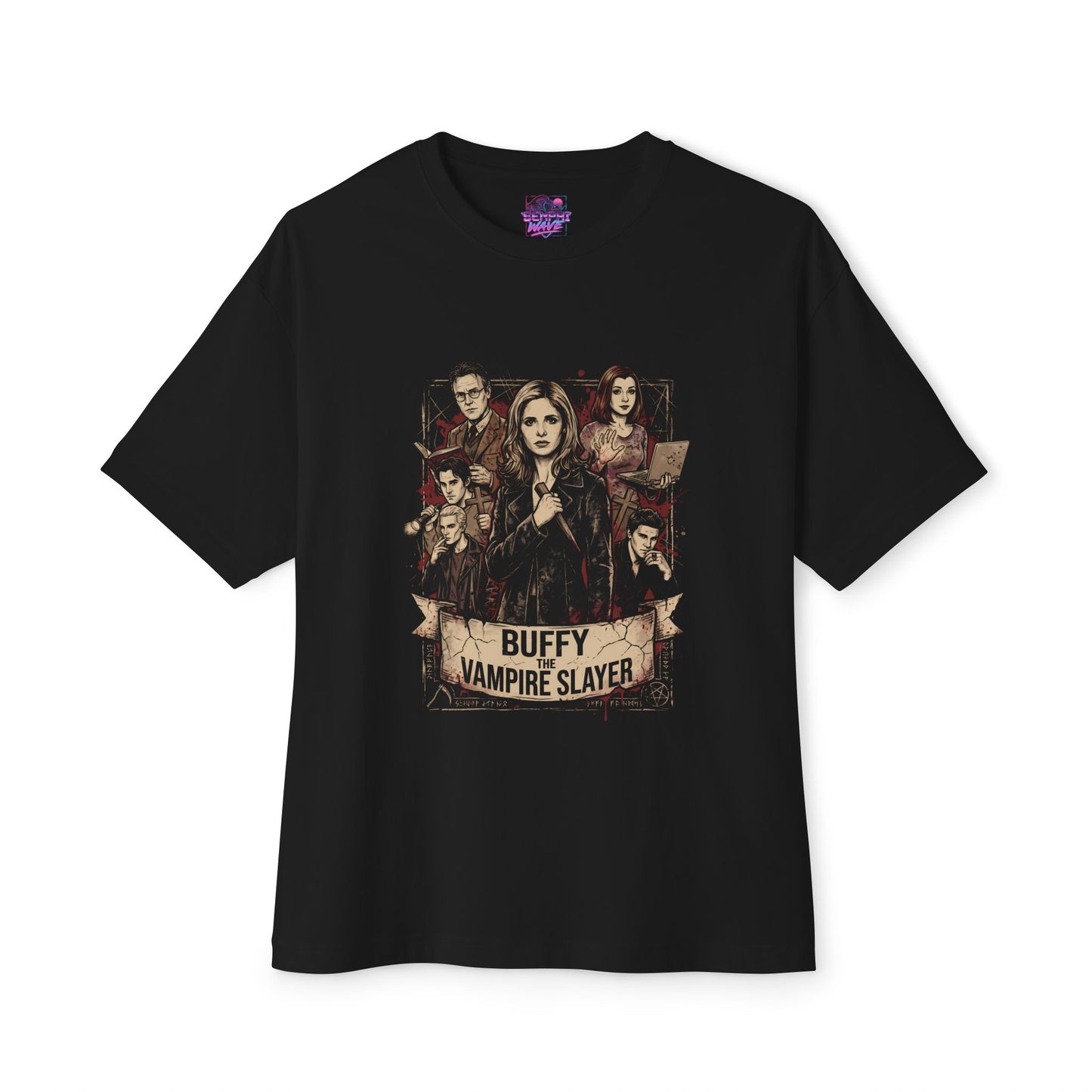 90s Buffy the Vampire Slayer Fan Art Tribute Premium Oversized Unisex T-Shirt