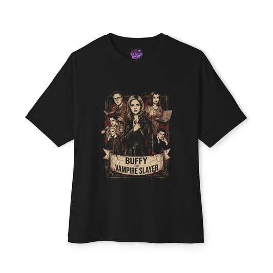 90s Buffy the Vampire Slayer Fan Art Tribute Premium Oversized Unisex T-Shirt