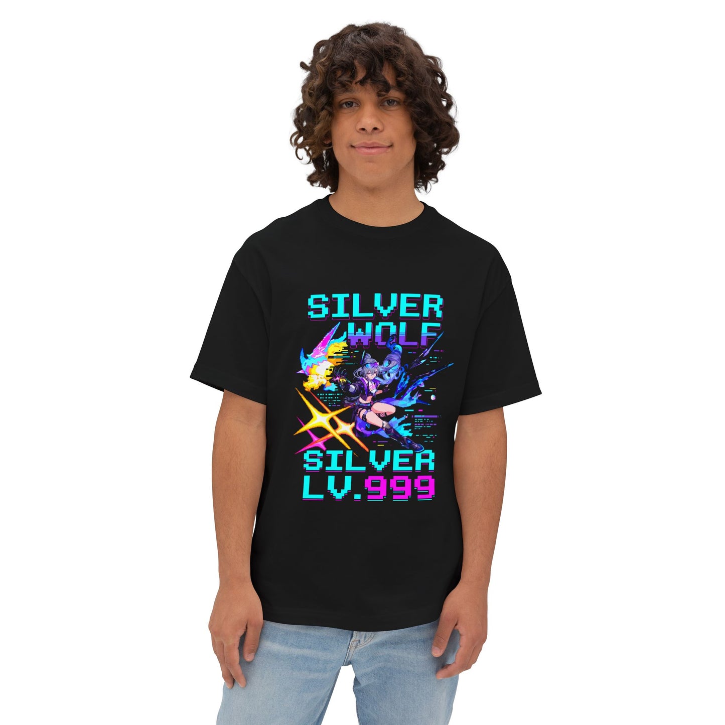 Silver Wolf Level 999: Stellaron Hacker Ace Premium Oversized Unisex T-Shirt