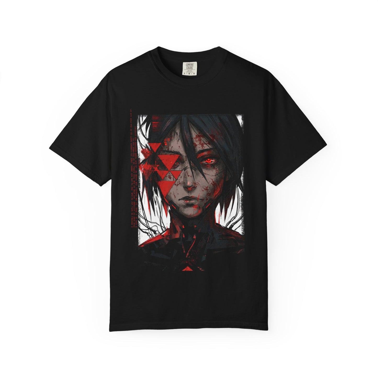 Glitched Signalis Cryptic art – Warped Doll Eyes Red Transmission Art Premium T-Shirt