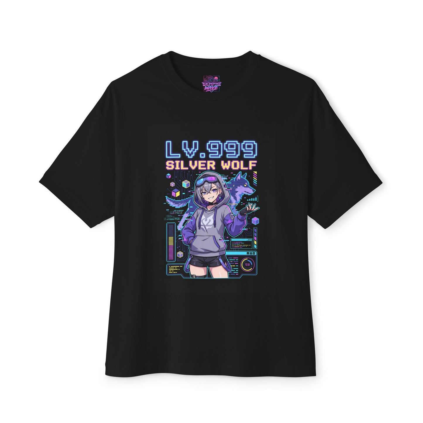 Silver Wolf Level 999: Honkai Star Rail God Mode Premium Oversized Unisex T-Shirt