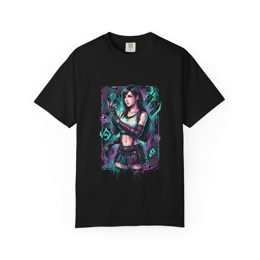 Final Fantasy VII Tifa Lockhart Rebirth Gorgeous Badass Vaporwave Premium T-Shirt