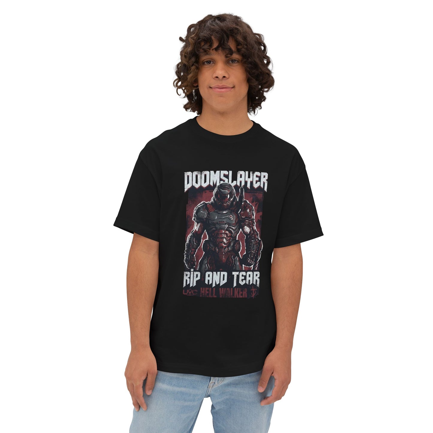 Doom Slayer: Praetor Suit & Super Shotgun Icon Premium Oversized Unisex T-Shirt