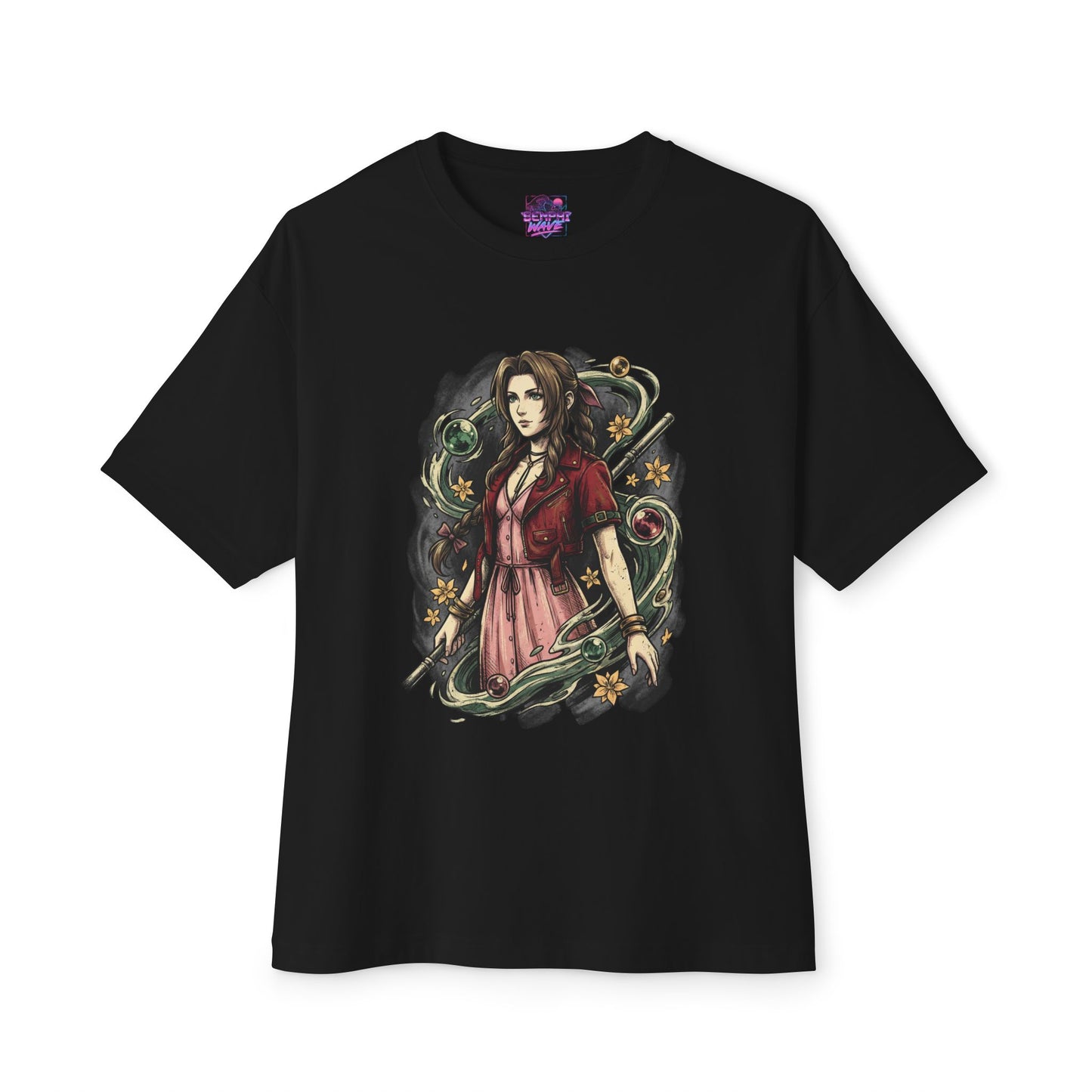 Aerith FF7 T-Shirt | Ancient Cetra White Materia JRPG Apparel Premium Oversized Unisex T-Shirt