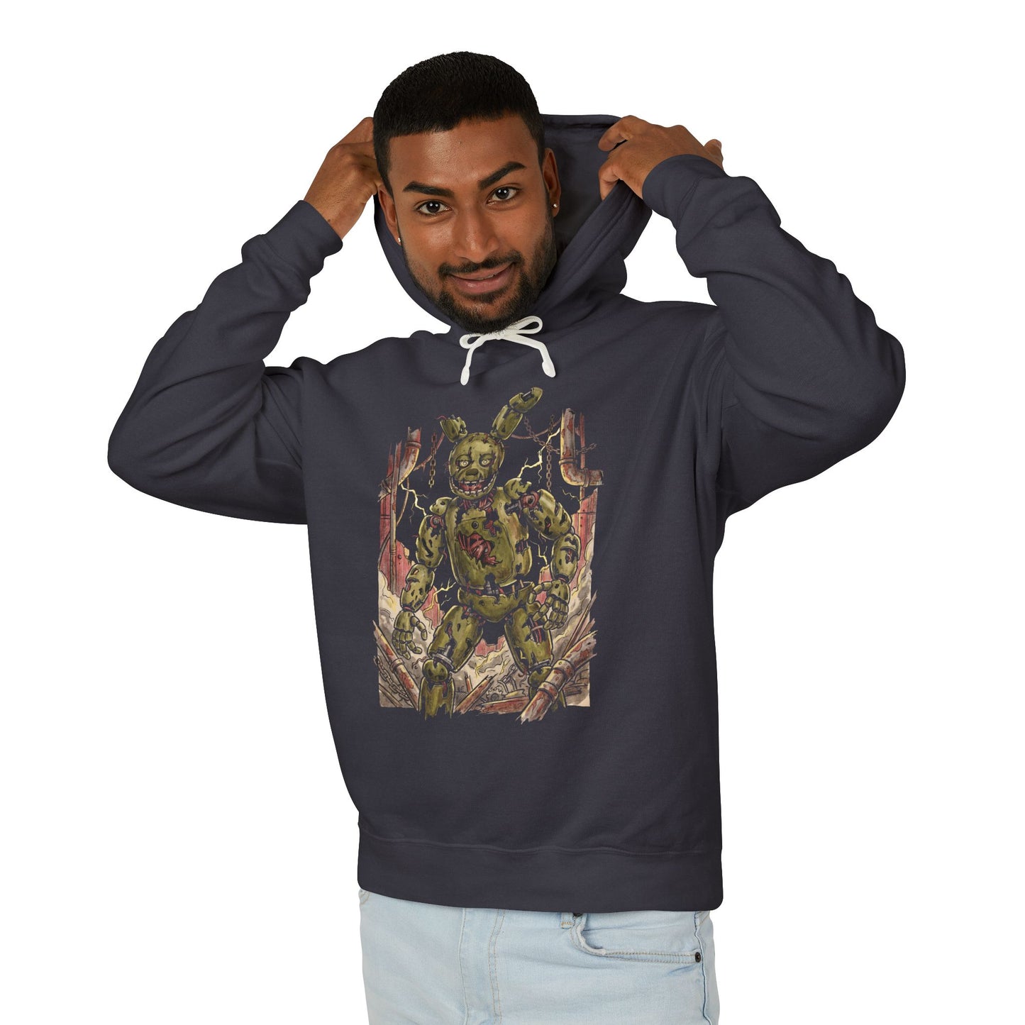 FNAF Springtrap Decayed Rabbit Horror Design Unisex Premium Hoodie