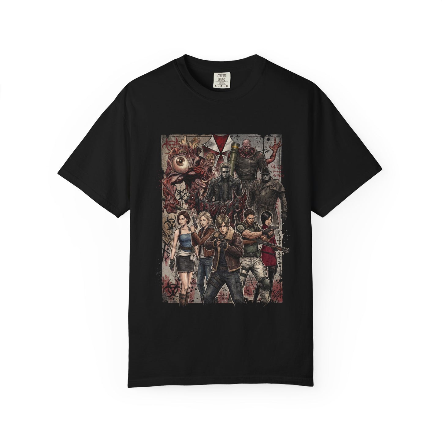Resident Evil Mr X Lickers Zombie Dogs Birkin Wesker Villain Icon Premium T-Shirt