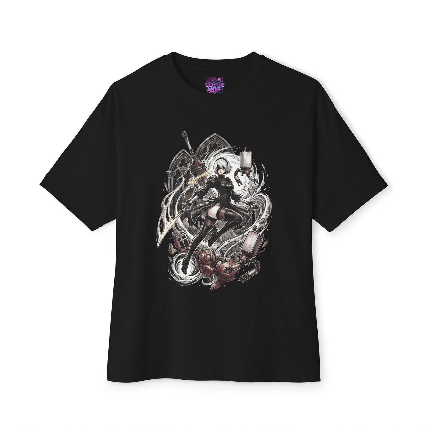 YoRHa 2B NieR Automata Blindfold Warrior Premium Oversized Unisex T-Shirt