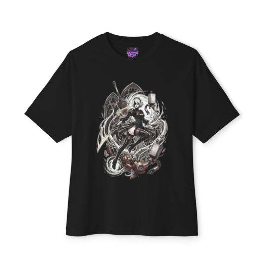 YoRHa 2B NieR Automata Blindfold Warrior Premium Oversized Unisex T-Shirt