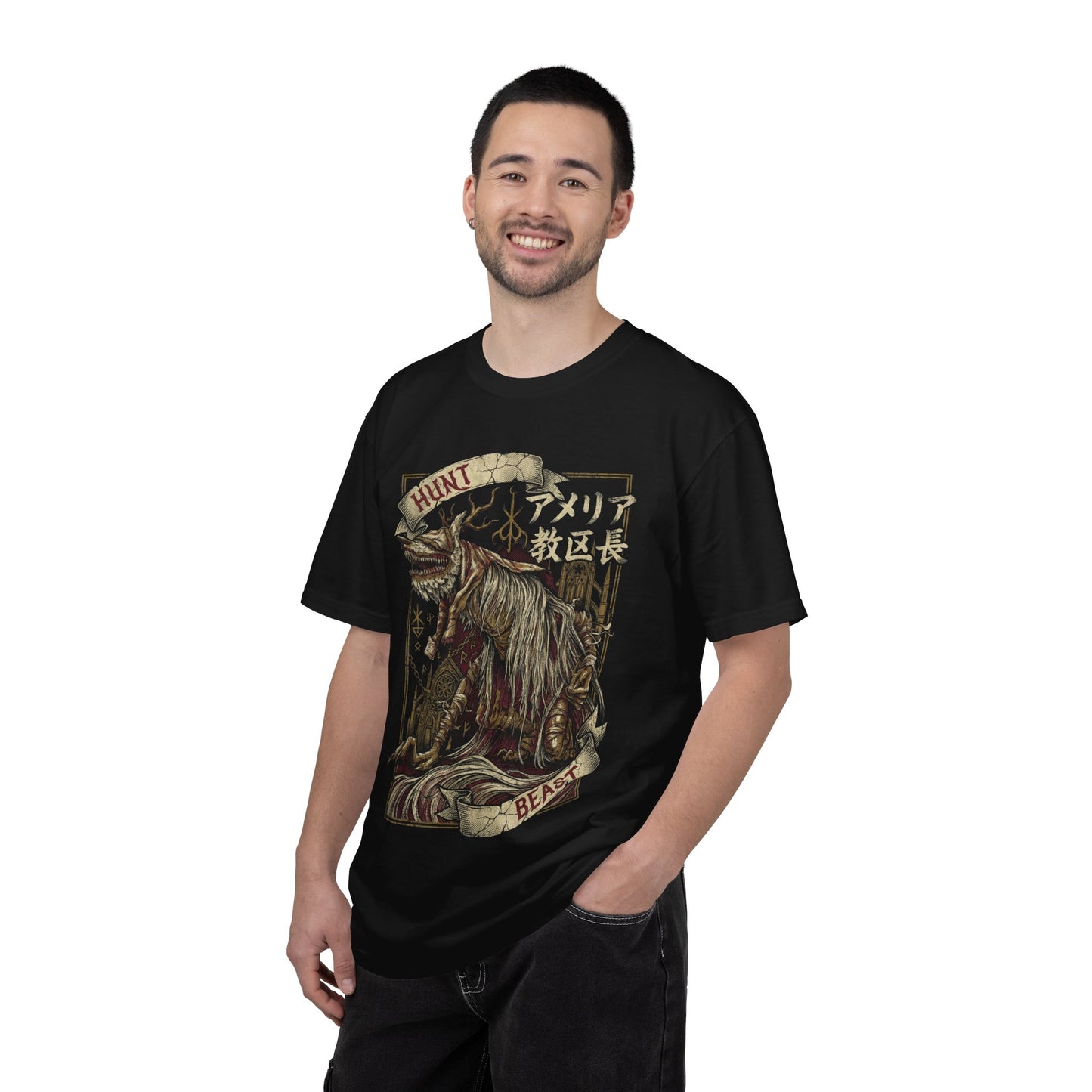 Bloodborne Vicar Amelia Lupine Beast Antlers Fur Horror Icon Premium T-Shirt