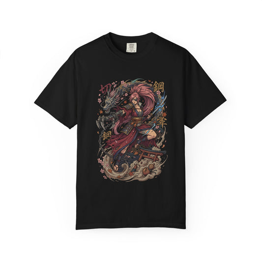 Guilty Gear Strive Baiken Pink Hair Katana Portrait Premium T-Shirt