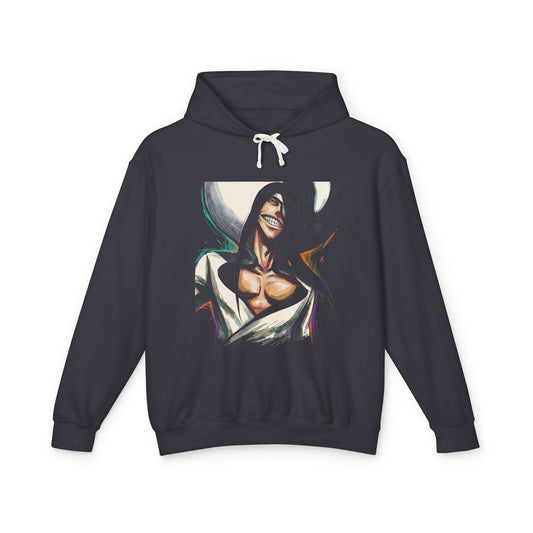 Noitora Tall Lanky Arrancar Warrior Fan Art – Eyepatch Smug Grin Black Hair Design Unisex Premium Hoodie