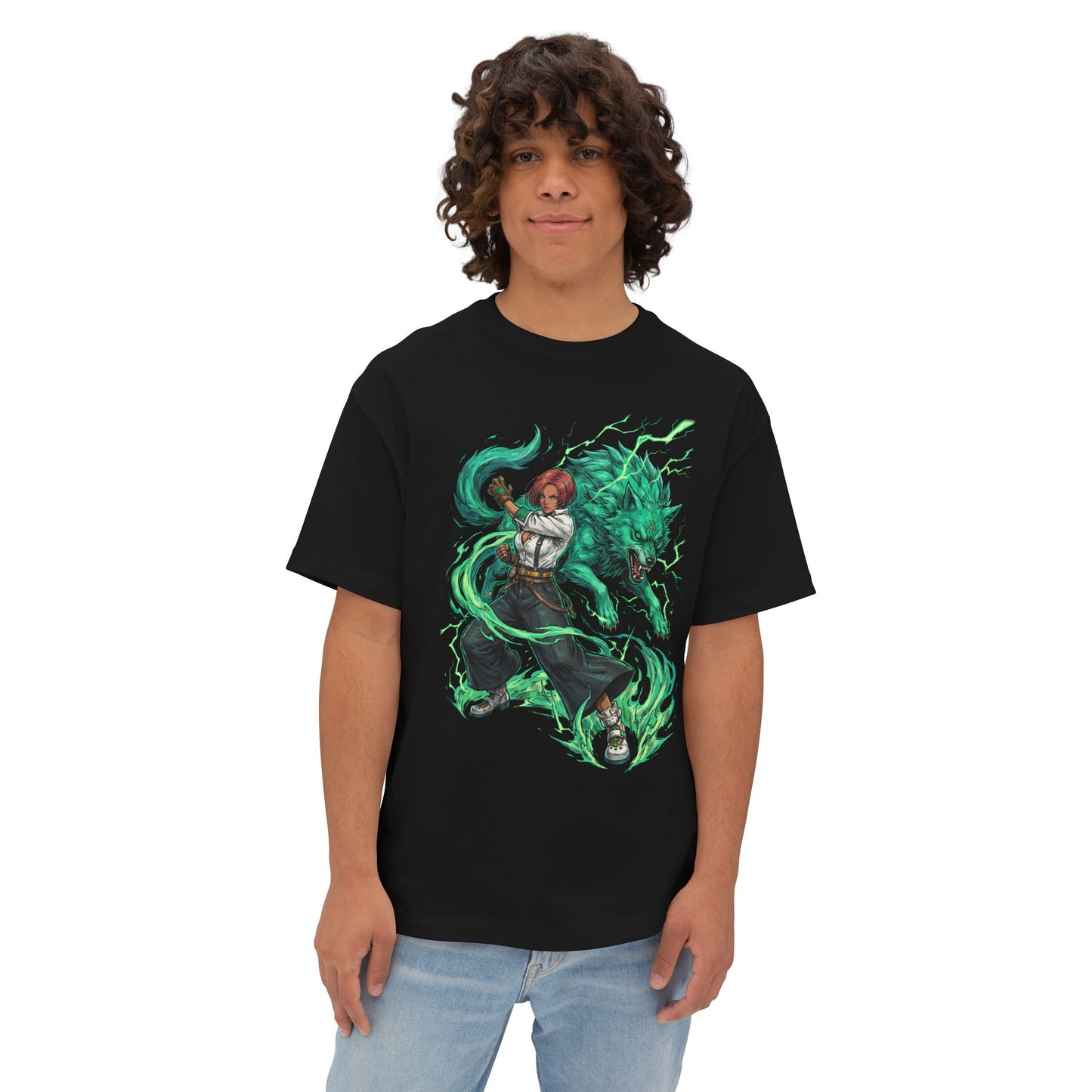 Giovanna Guilty Gear Strive: Energetic Smile Wolf Tail Premium Oversized Unisex T-Shirt