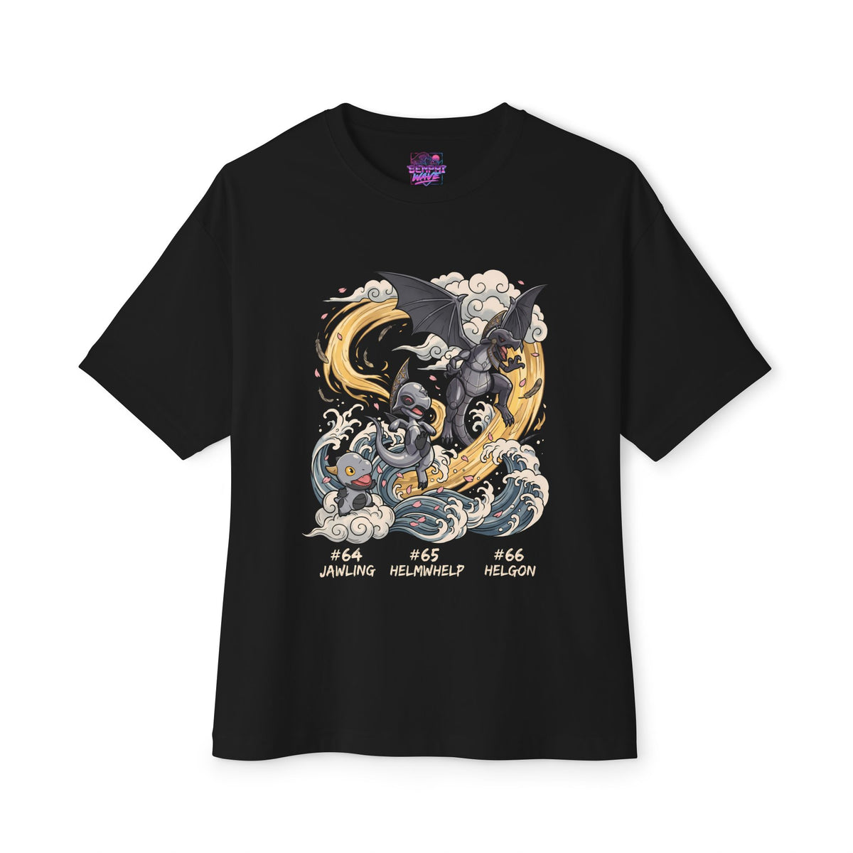Jawling Helmwhelp Helgon Aniimo Evolution Line Ukiyo-e - Oversized Premium Tee
