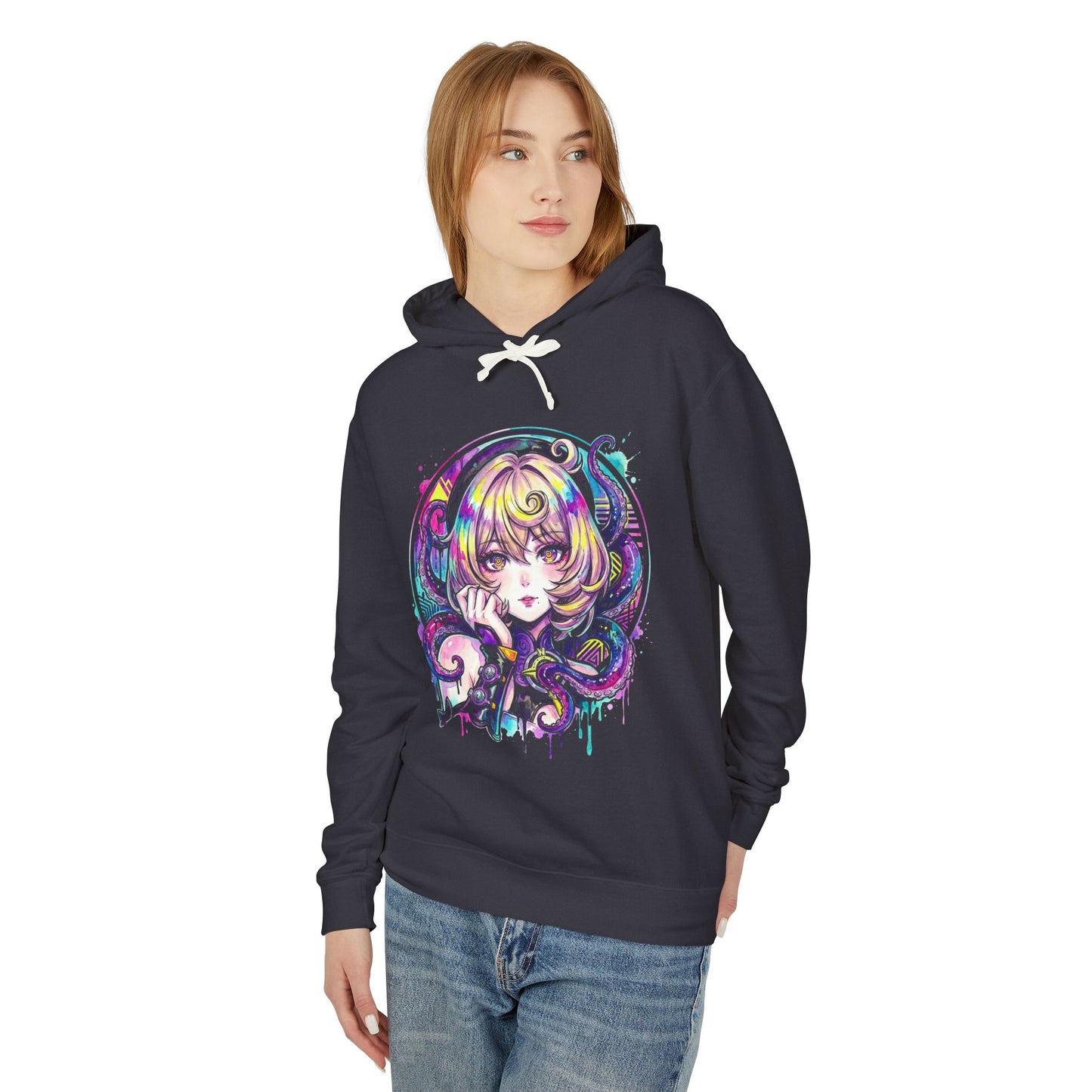 Zenless Zone Zero Yidhari Murphy Puffy Sleeves Black Shorts Vaporwave Unisex Premium Hoodie